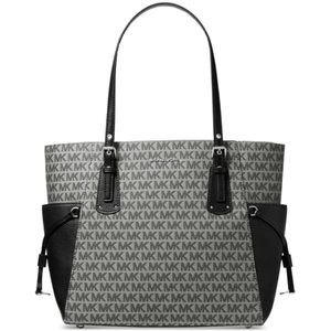 🌹NEW PRICE!🌹MK Jacquard Sig Tote Graphite/Silver